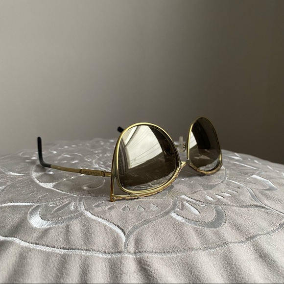 Michael Kors Ina Gold Cat’s Eye Mirrored Sunglasses - Picture 8 of 14